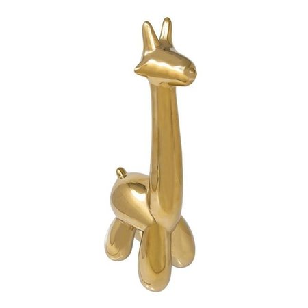 SAGEBROOK HOME Sagebrook Home 13655-01 Giraffe Balloon Animal Figurines; Gold 13655-01